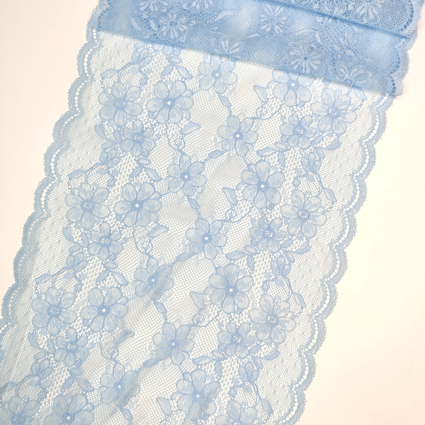 elastico <tc>Pizzo</tc> floreale blu, prezzo per 1/2 metro IDx4