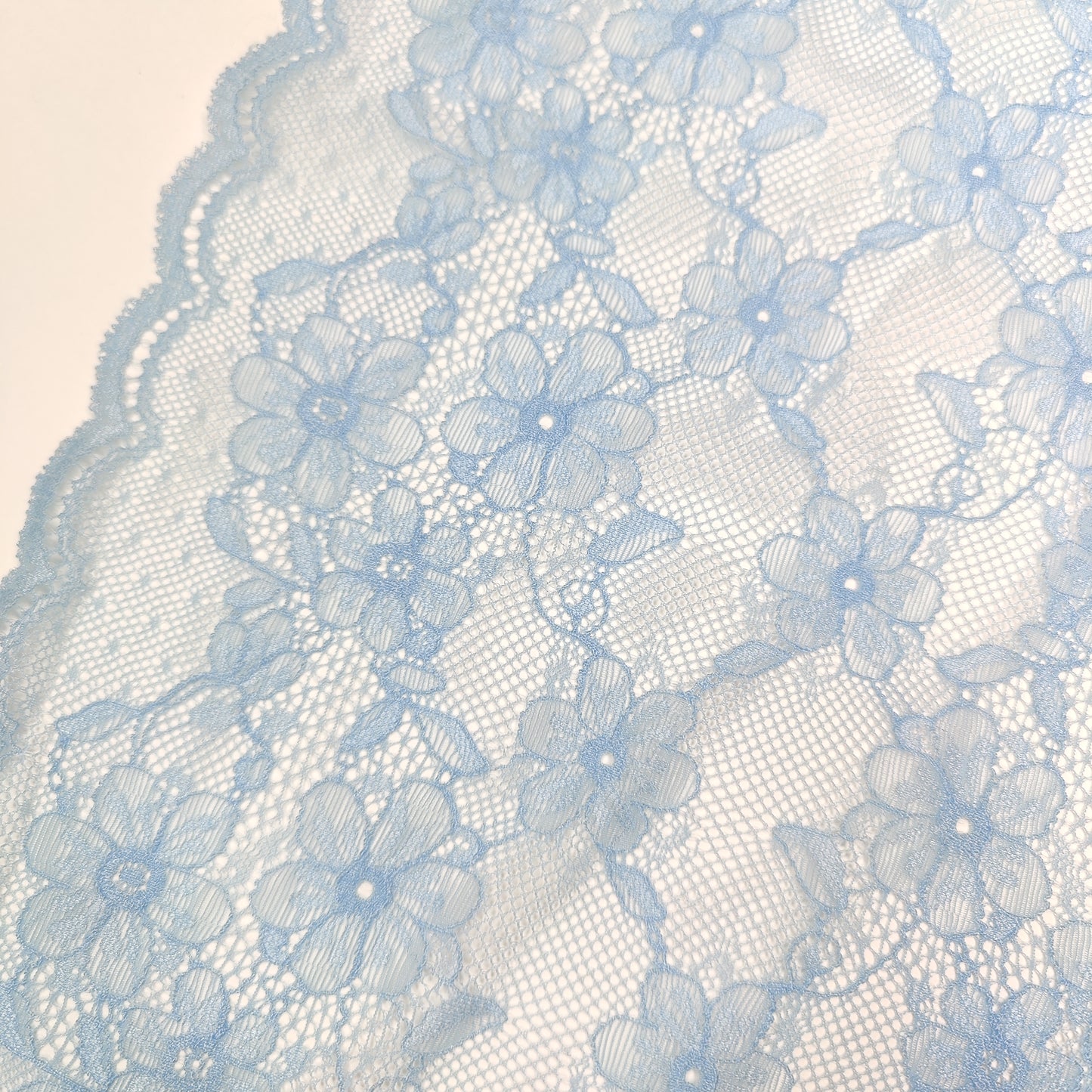 elastic <tc>lace</tc> floral blue, price per 1/2 meter IDsx4