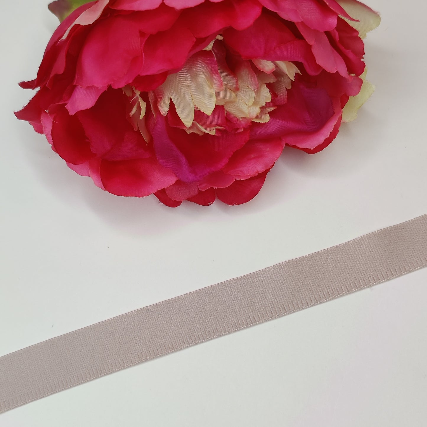 2 cm underbust elastic in rose, silver peony IDelx19