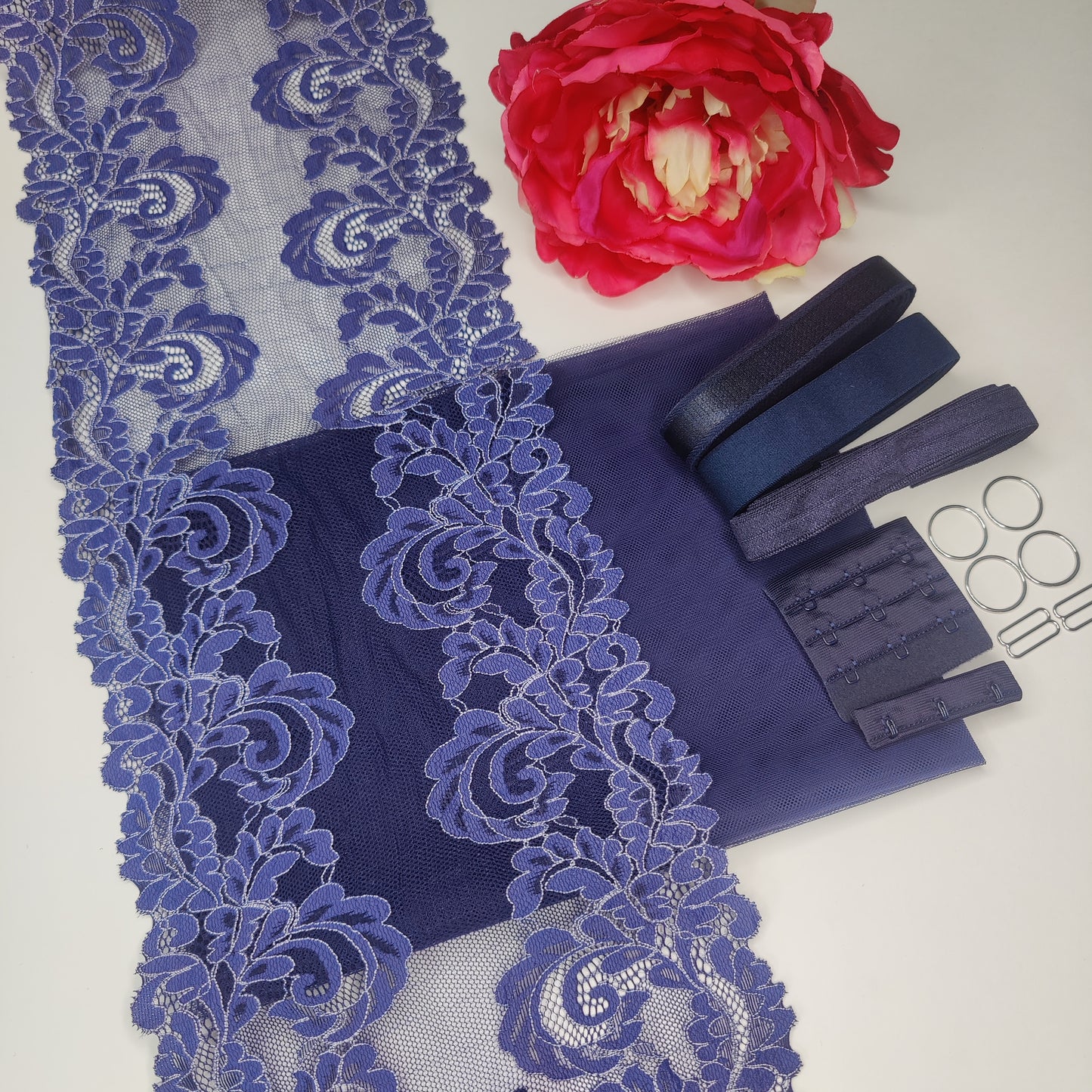 SAHAARA BRA Nähpaket mit Spitze. View C: Full lace. Midnight blue