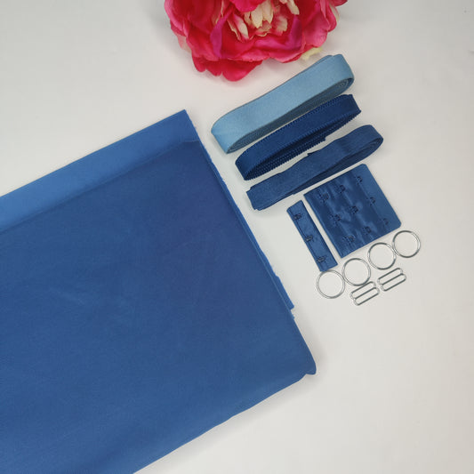 SAHAARA BRA sewing package. View B. SOLID LONGLINE. French blue