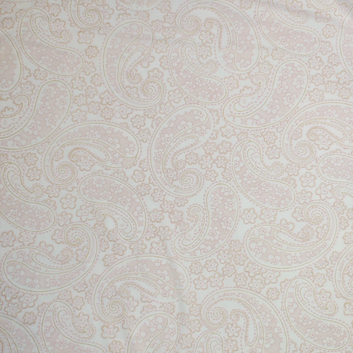 Mikrofaser, bi-elastische Wäscheware in cremerosa mit Druck in blush pink und gold