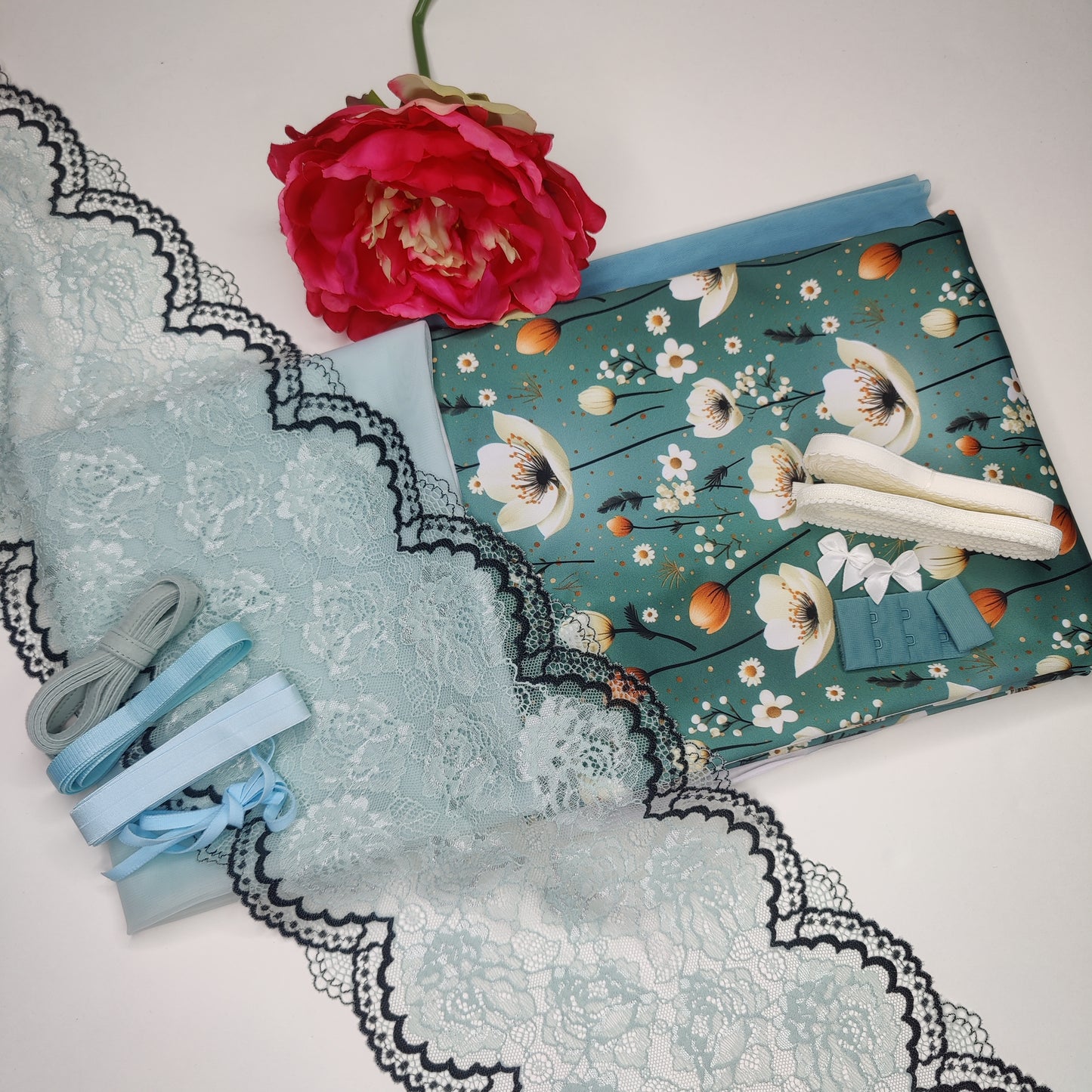 Coudre votre propre lingerie. Kit de couture DIY soutien-gorge et culotte menthe IDnsx1