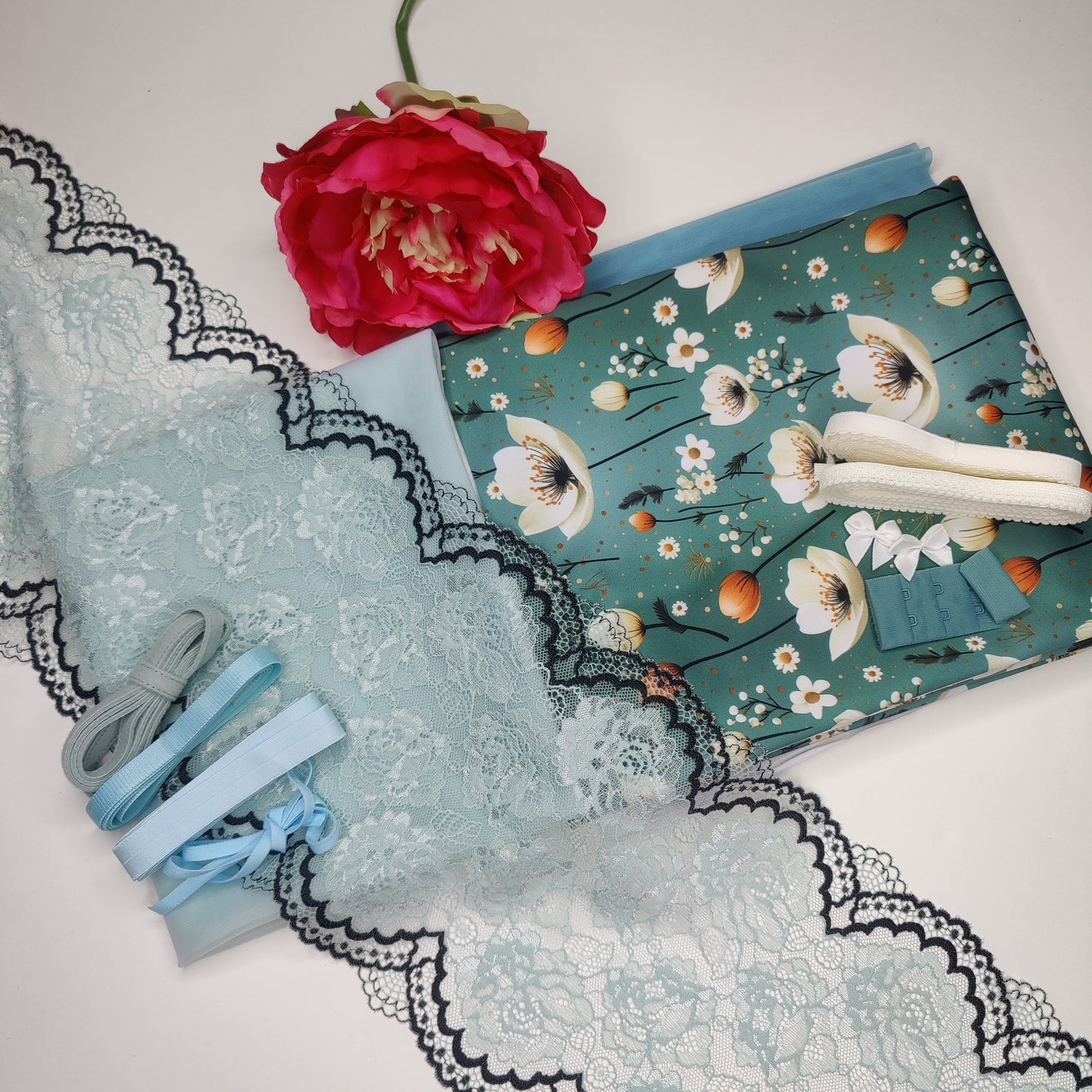 Coudre votre propre lingerie. Kit de couture DIY soutien-gorge et culotte menthe IDnsx1