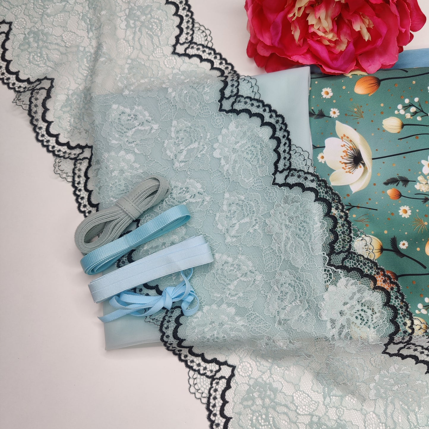 Coudre votre propre lingerie. Kit de couture DIY soutien-gorge et culotte menthe IDnsx1