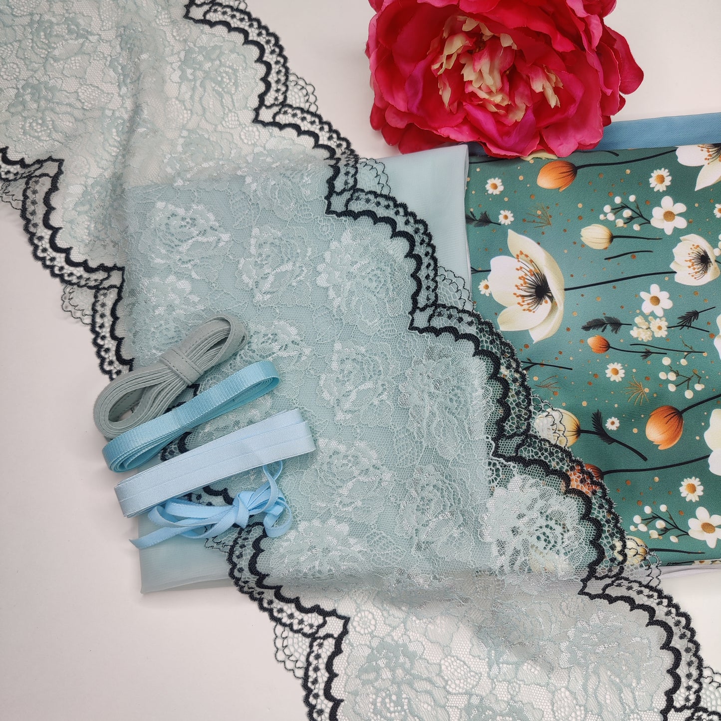 Coudre votre propre lingerie. Kit de couture DIY soutien-gorge et culotte menthe IDnsx1