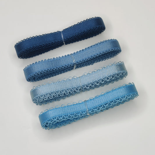 10 mm bra strap powder blue, jade green, gray blue IDtrx20