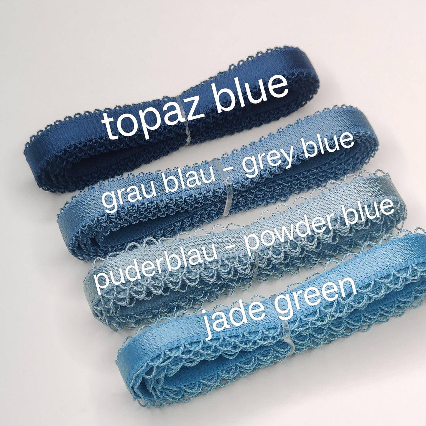 10 mm bh-bandje poederblauw, jadegroen, grijsblauw IDtrx20