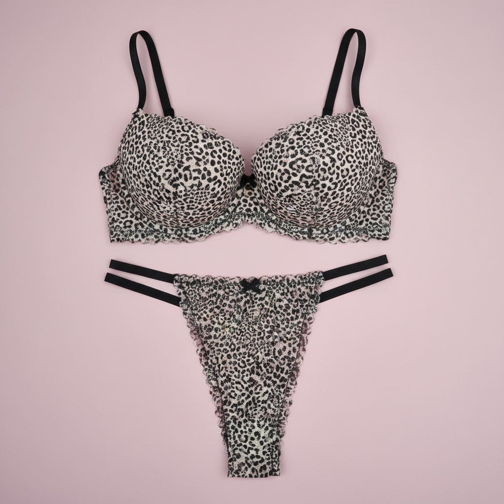 Cinta elástica <tc>Encaje</tc>/ <tc>Encaje</tc>n, cenefa <tc>Encaje</tc>n en negro-marrón-leopardo, precio por 1/2 metro. Vendido por metros IDsx4