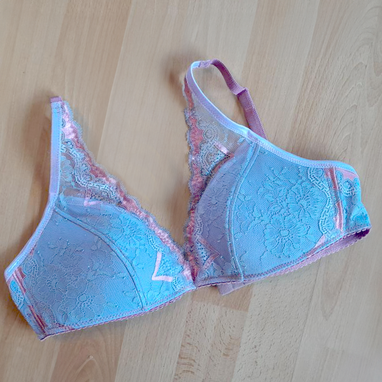 Set de costura para bralette Vanessa / paquete de costura en lila/rosa IDvx21