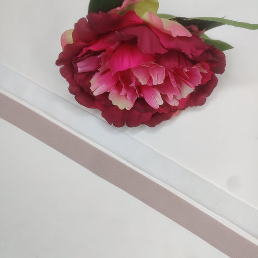 2 cm breites Unterbsrugummi in weiß und rose