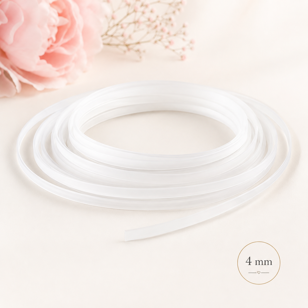 4 mm BH Stäbchenband Meterware – Kunststoff Miederstäbchen für Bralette, Korsage, Body & Bikini