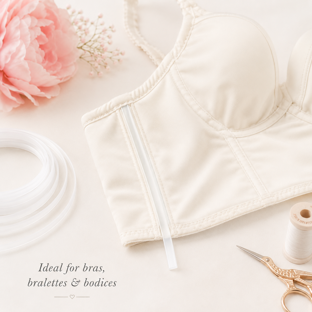 Stoklint 4mm Kunststof – Korsetstokken voor BH, Bralette & Korset | Metergoed