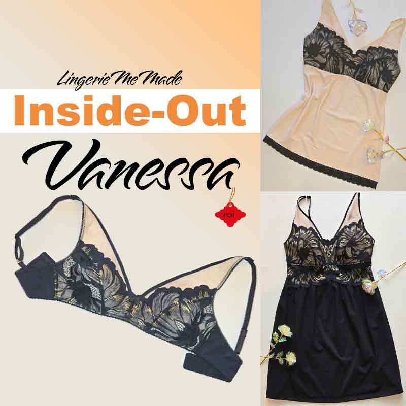 Inside-Out Add-On voor naaipatroon Bralette Vanessa, BH-shirt Vanessa en Nachthemd Vanessa in PDF, Duits / Duits. E-book met stapsgewijze instructies voor de inside-out variant. IDsmx3