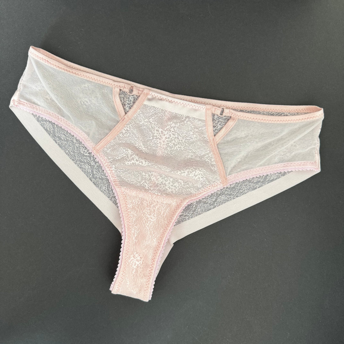 Nähset Slip Vicky in Rosa mit elastischem Tüll & Spitze