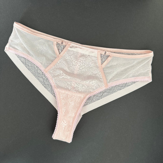 Nähset Slip Vicky in Rosa mit elastischem Tüll & Spitze