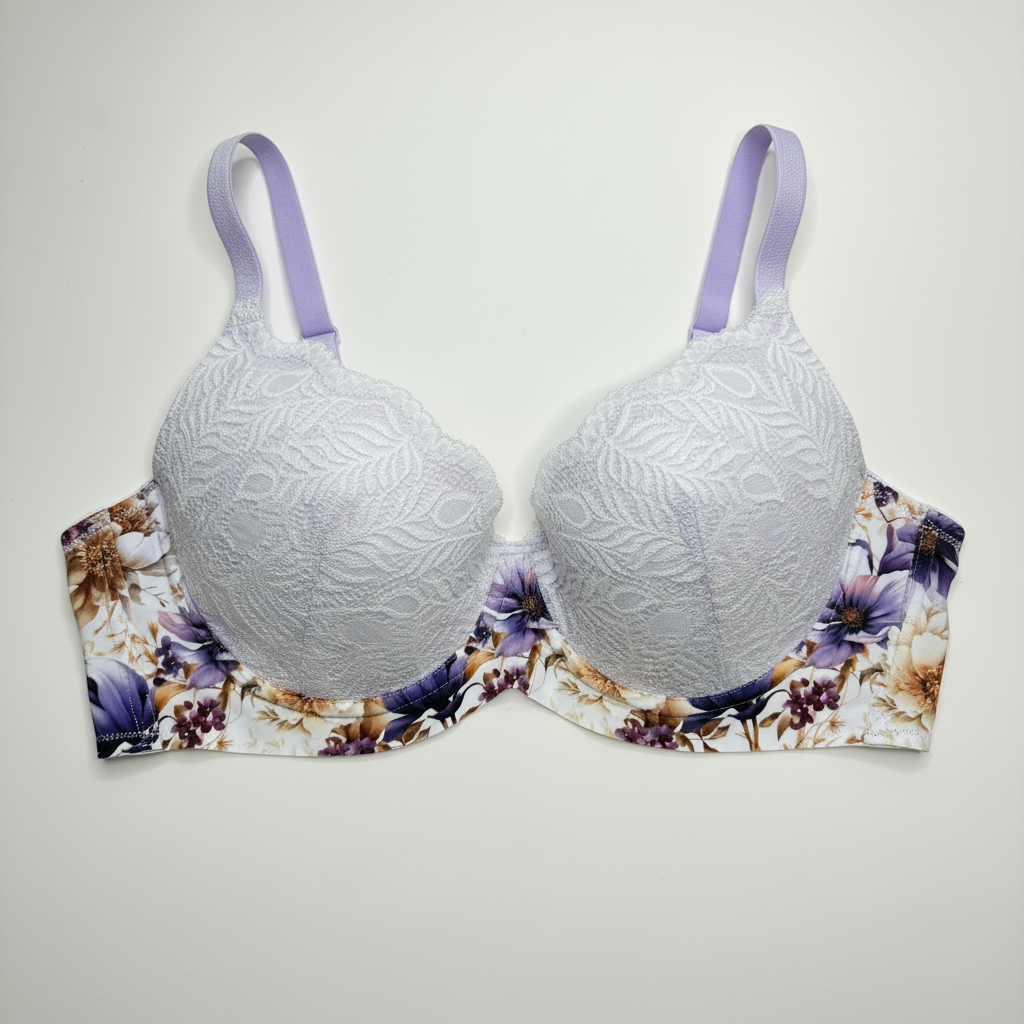 Nähset für 2 BHs & Höschen mit Spitze, Mikrofaser & Powernet | lavender white