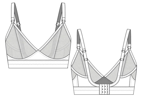 SAHAARA BRA Nähpaket Signature Sheer. View A. Midnight blue