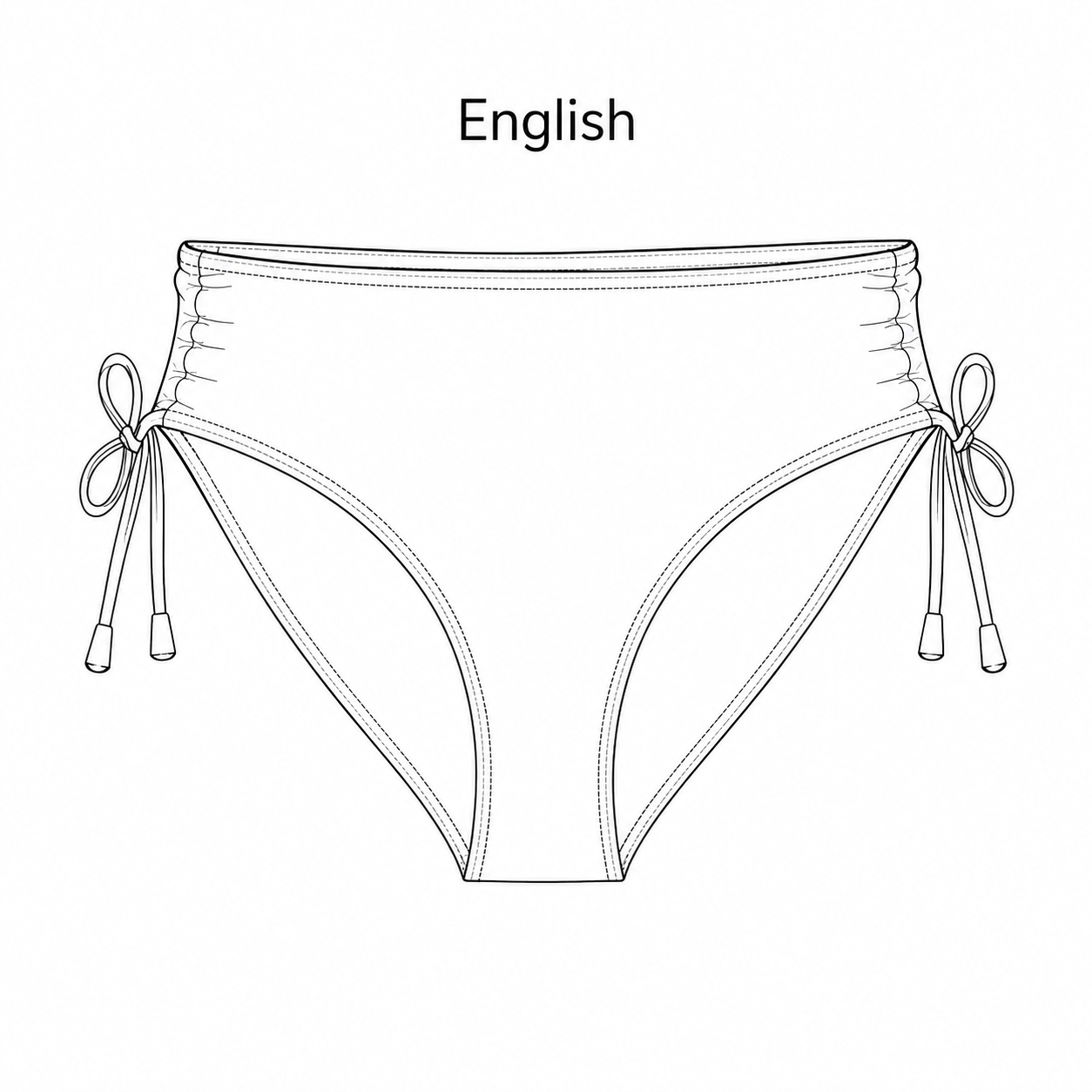 SewingpatternBikiniBottomsCalaRucheEnglishsizes32-54inPDF