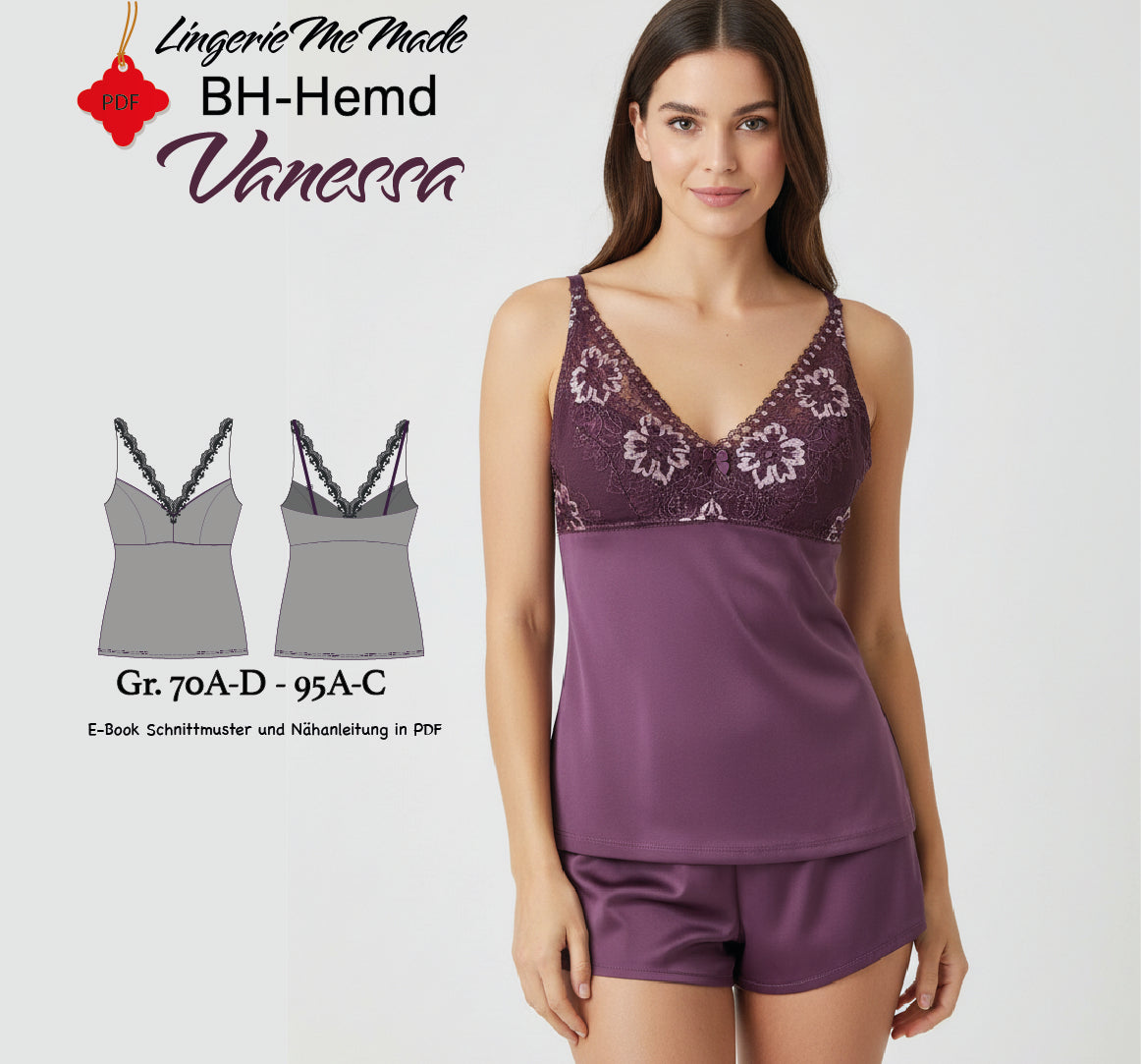 Caraco à armatures Vanessa – Patron PDF à coudre soi-même | Taille 70A–95C