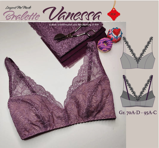 Bralette Vanessa – PDF sewing pattern | Sizes 70A–95B