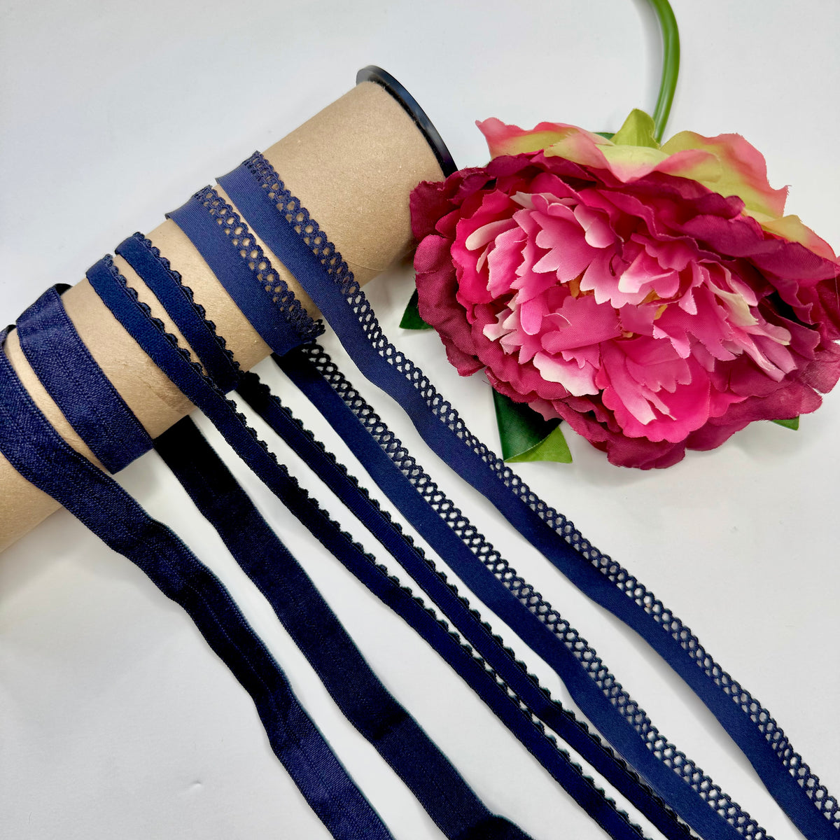 Zierlitze und Falzgummi dunkelblau - Midnight blue