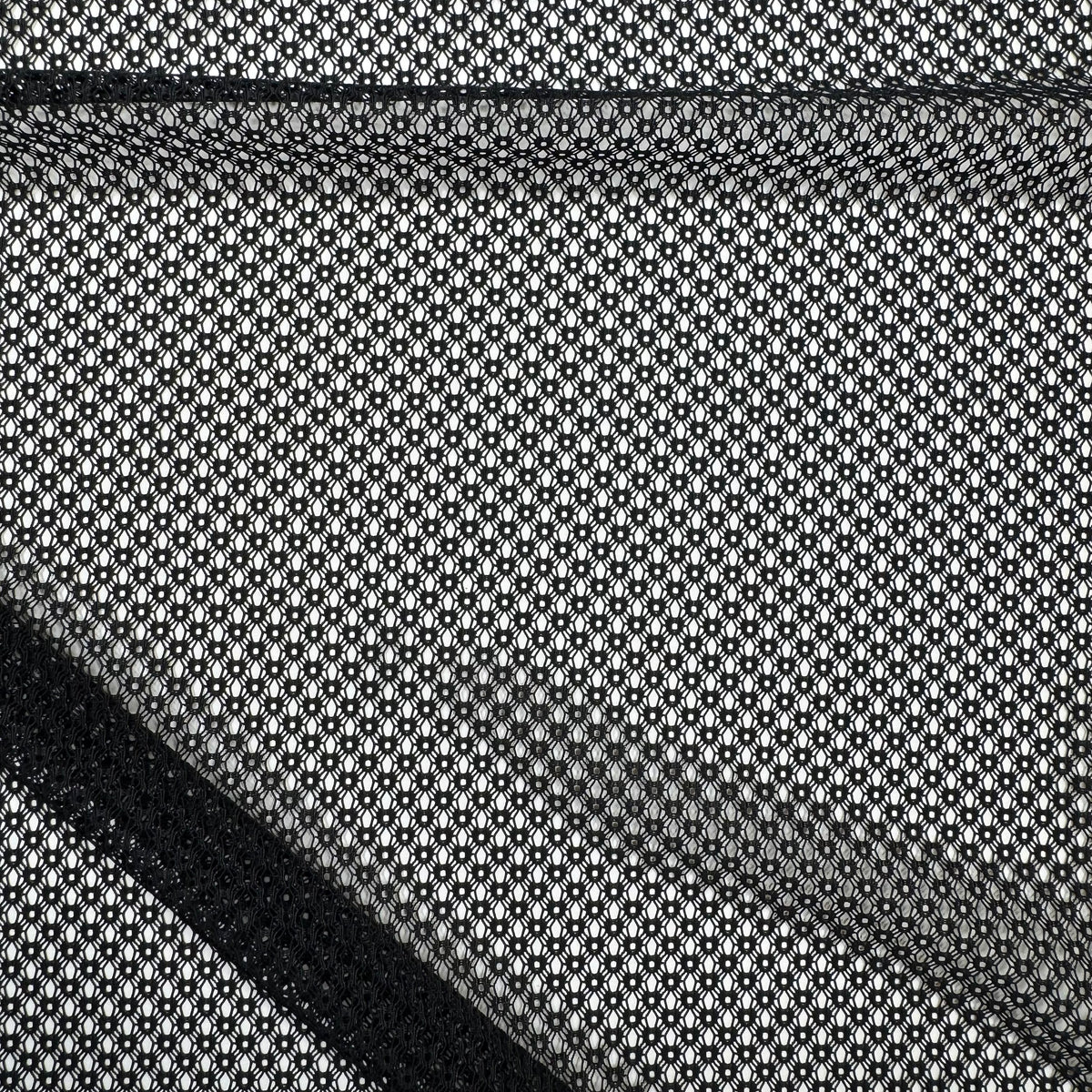 bi-elastischer Tüll in schwarz