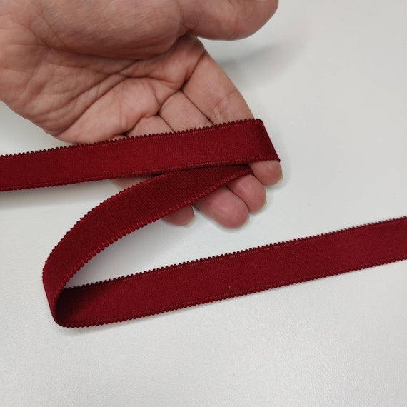 20 mm BH-Trägerband schwarz weiß Pflaume/plum