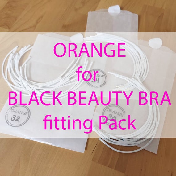 Fitting Pack: Demi-bra everyday bra underwire 'ORANGE' for the Black Beauty Bra bra by Emerald Erin size. 75 - 120 IDbux10
