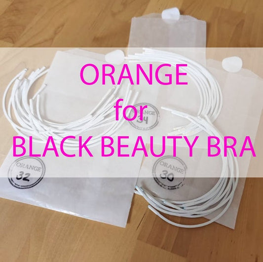 Demi-bra everyday bra underwire 'ORANGE' for the Black Beauty Bra bra by Emerald Erin size. 75 - 120 IDbux10