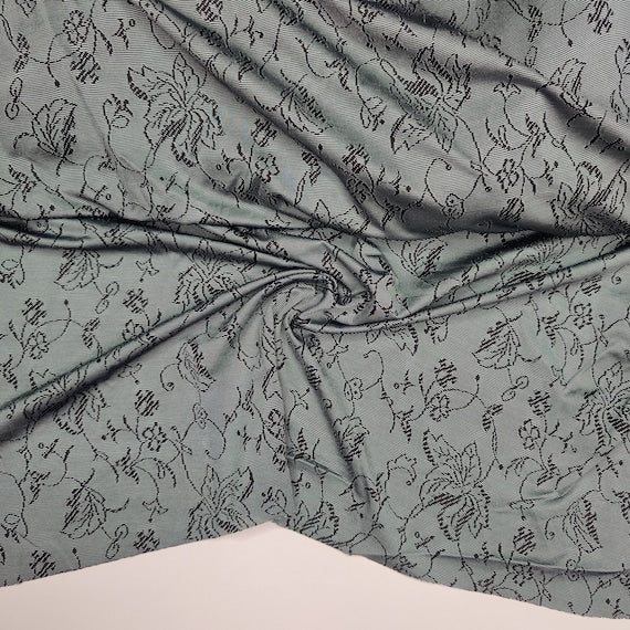 Microfibre avec motif pour la couture de lingerie et sous-vêtements. Extensible dans les 2 sens, noir/gris