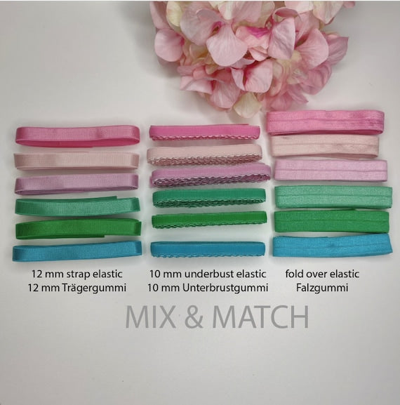 MIX&MATCH: 10 mm Unterbrustgummi 12mm grenadine light pink