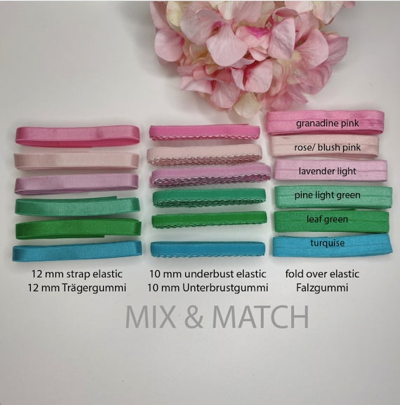 MIX&MATCH: 10 mm Unterbrustgummi 12mm grenadine light pink