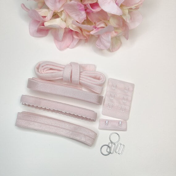 Haberdashery sewing set for bra sewing blush pink / bra sewing trimming and notions blush pink IDbhkwx7
