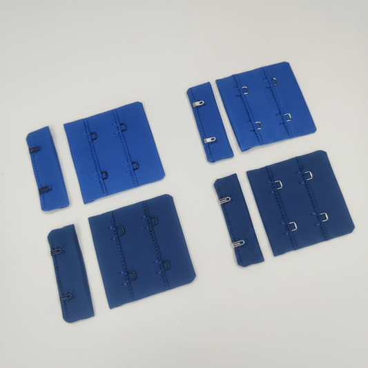 BH-Verschluss 2x2 Blau – Azure Blue, Kobalt & Kornblume | Hook & Eye Closure 42x44mm