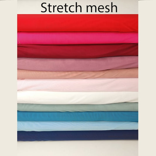 Tüll elastisch Stretch-Netz elastisches Netz red col.100