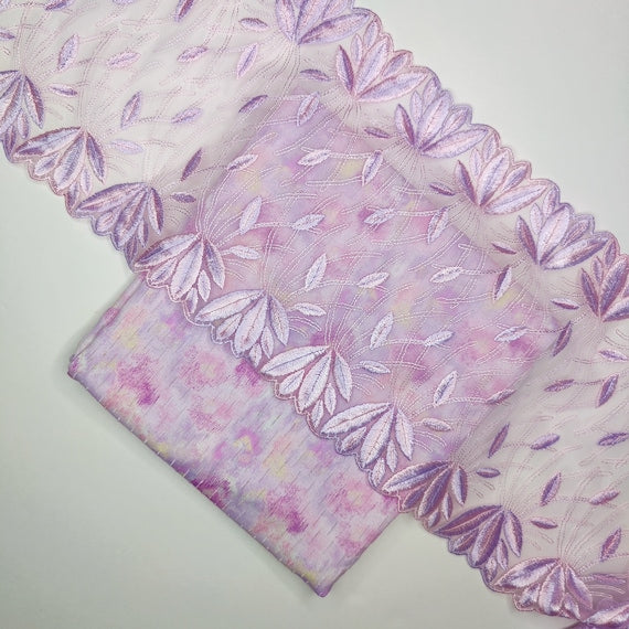 FQTANJU Dekorative Fransenborte Lila – 2,5 Cm Breit, 4,5 M Lang, Aus Polyester-Viskose