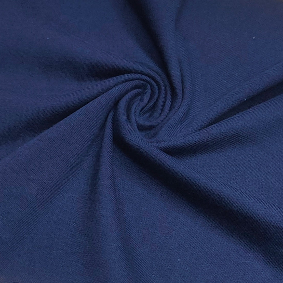 Weicher Zwickelstoff aus Baumwolljersey, 0,3 Meter, geeignet als Zwickelfutter zum Nähen von Slips in dunkel blau