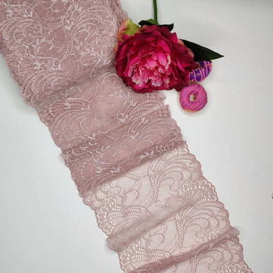 élastique <tc>Dentelle</tc> en rose poudré, prix au 1/2 mètre IDsx4