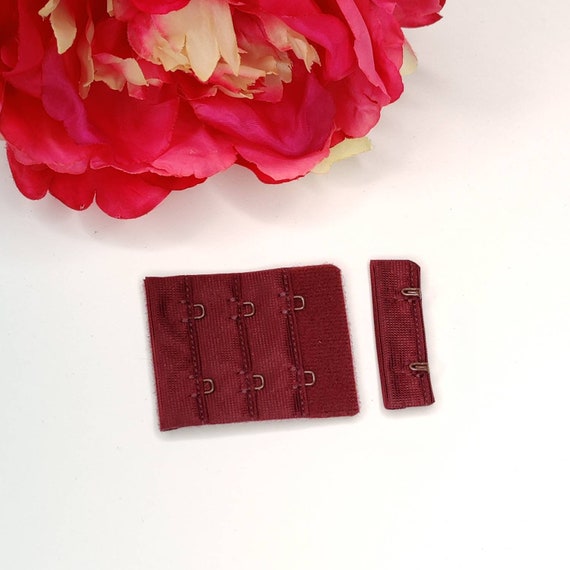 BH-Verschluss 2×3 Haken & Ösen – Burgundy, Beere | Bra Hook & Eye