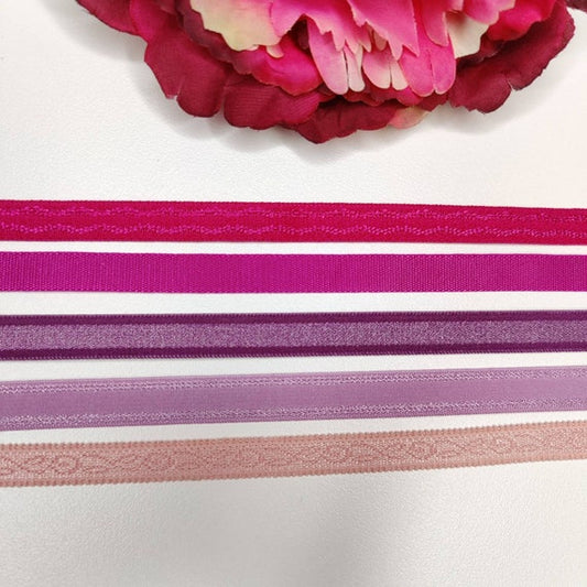 10-12 mm bra strap/strap elastic pink, magenta, lavender, lilac, salmon pink, salmon pink, lavender IDtrx20