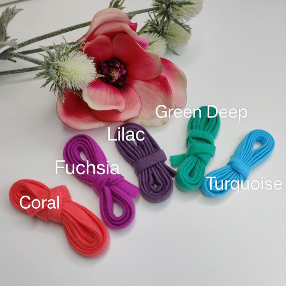 Iron-on tape, tunnel tape, channeling: Coral, Fuchsia, Lilac/Lilac, Green deep, turquoise/turquoise IDchx16