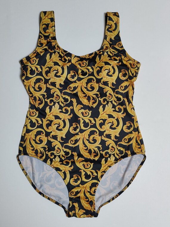 Black and yellow swimsuit online